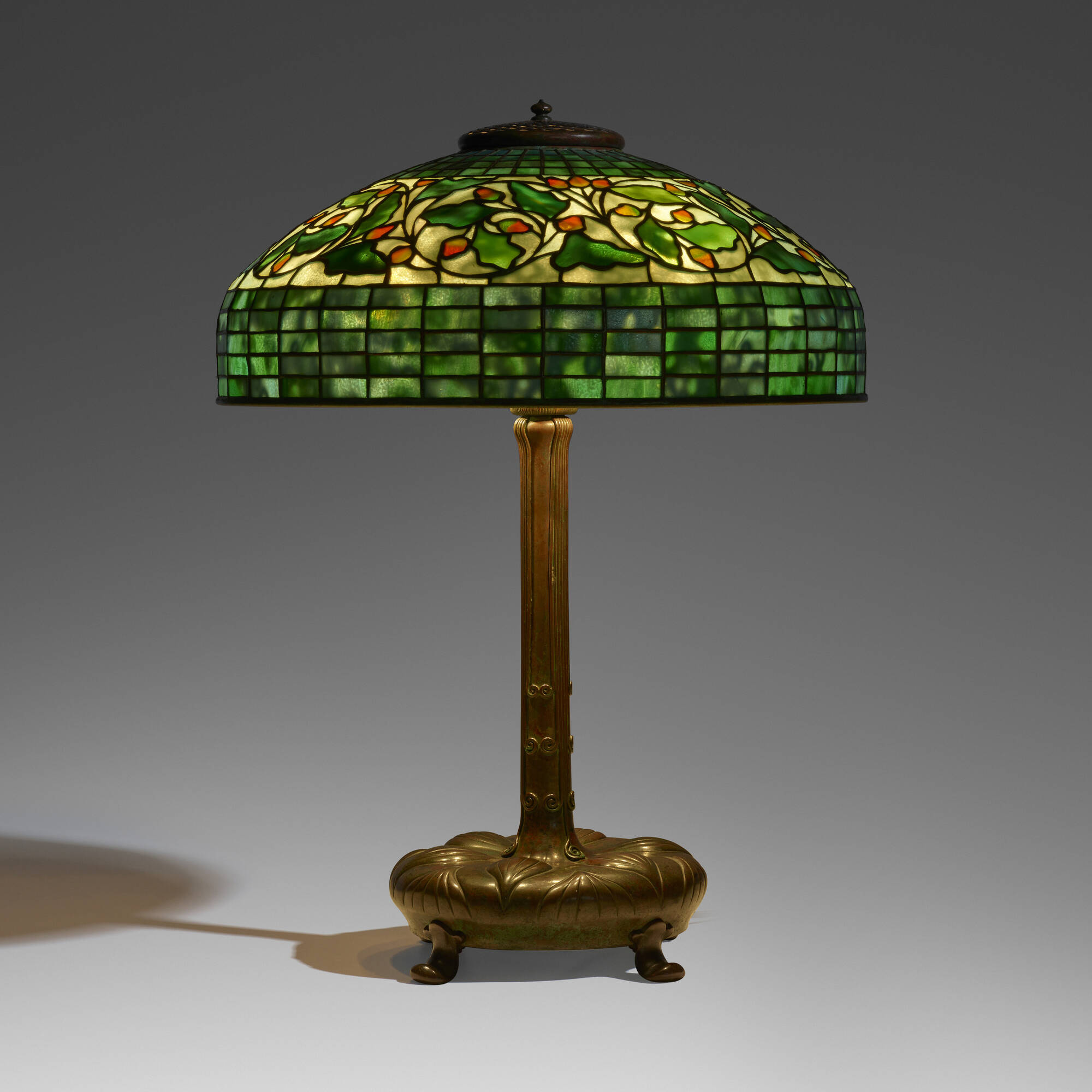 110: TIFFANY STUDIOS, Vine Ornament (Oak and Acorn) table lamp 