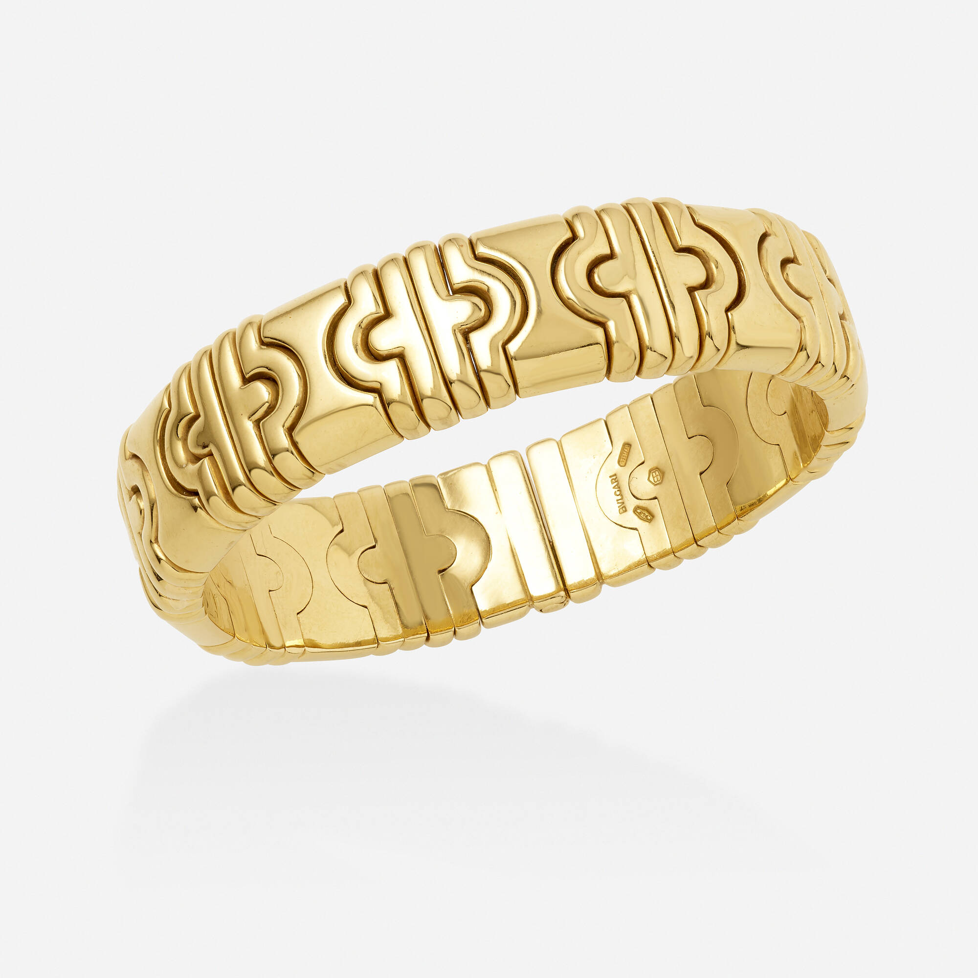 Bvlgari Parenthesis 18K Gold Cuff Bangle Bracelet