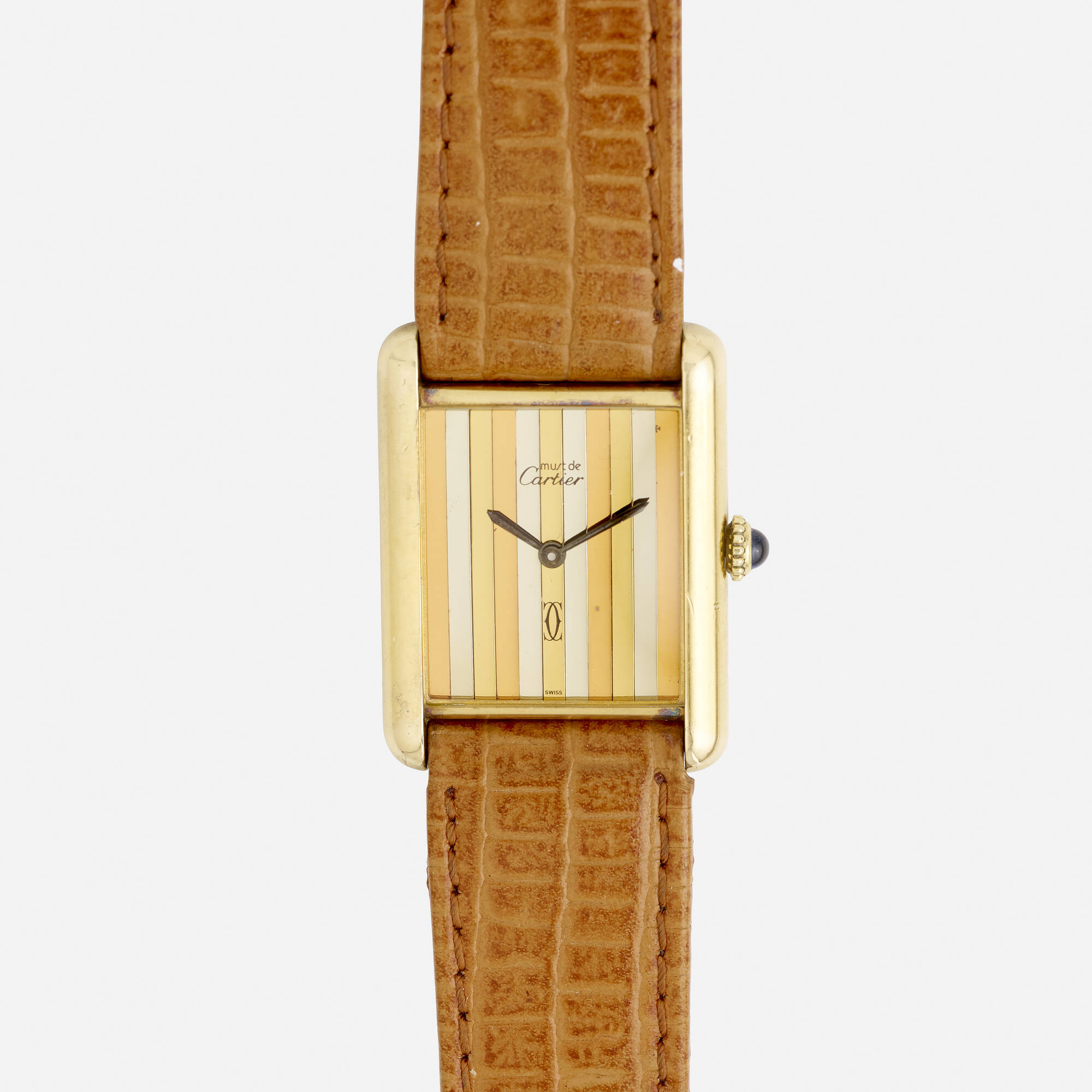 130: CARTIER, 'Must de Cartier' tank wristwatch < Watches, 29 June
