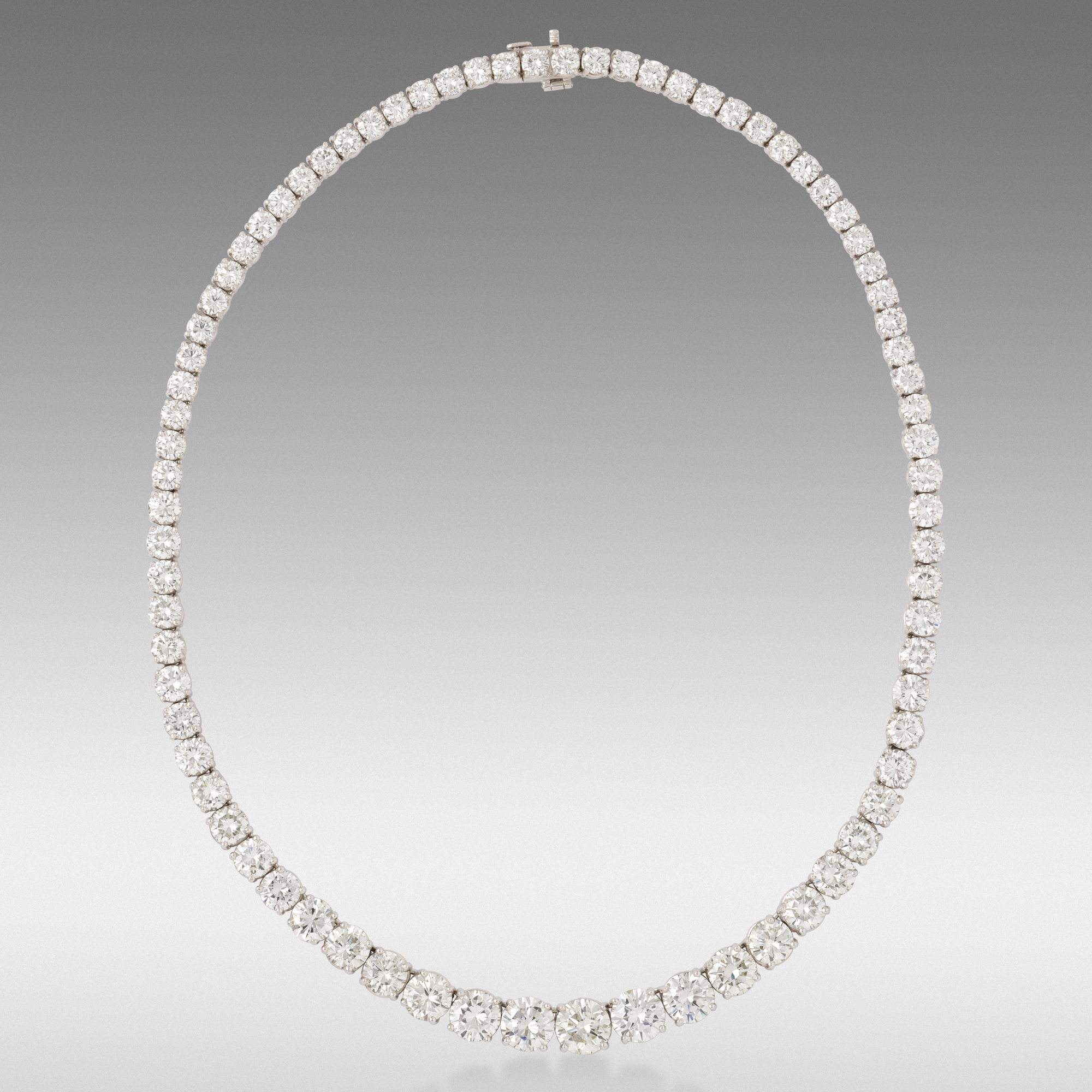 132: VAN CLEEF & ARPELS, Diamond and platinum rivière necklace 