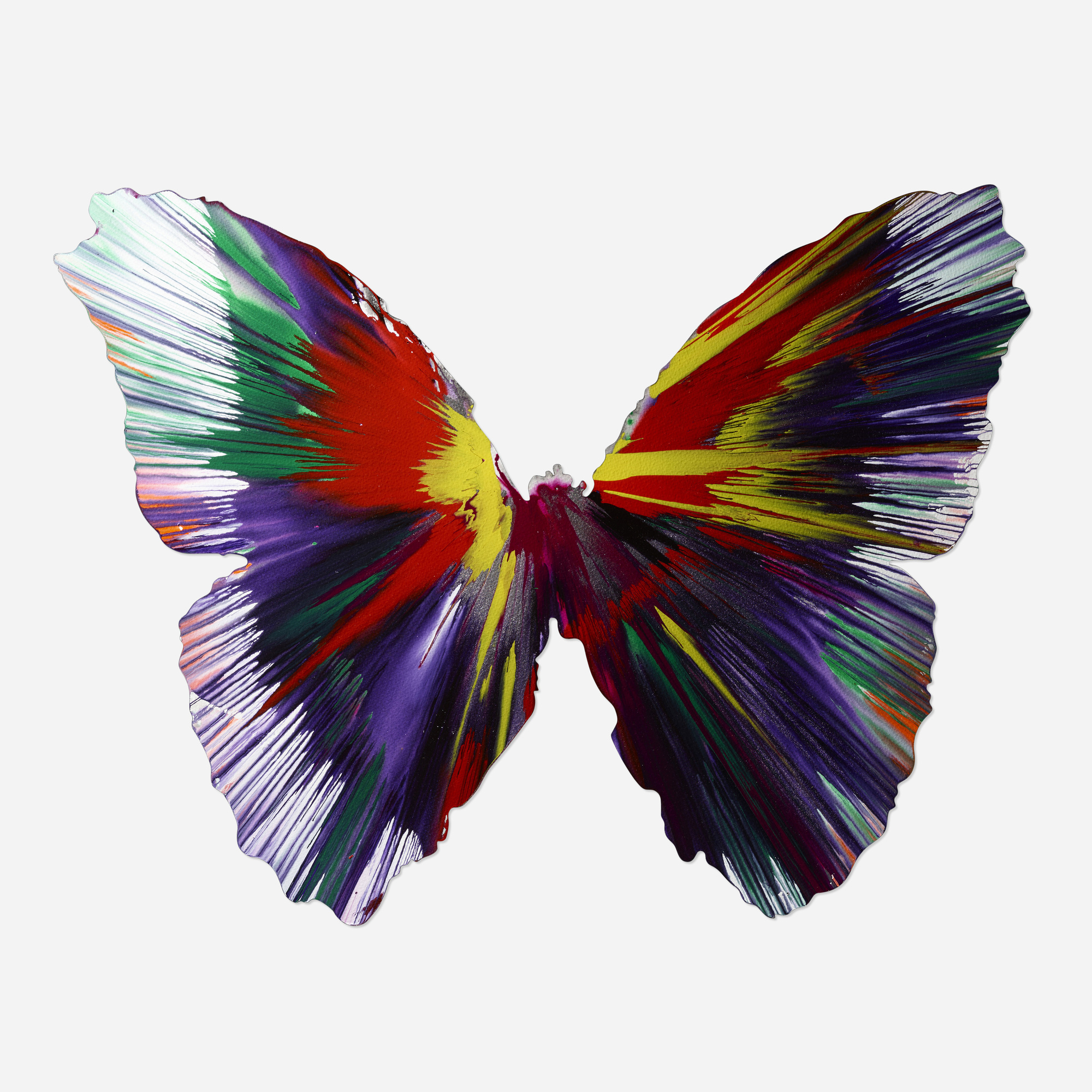 162: DAMIEN HIRST, Signed Butterfly Spin Painting < 20|21 Art, 29 