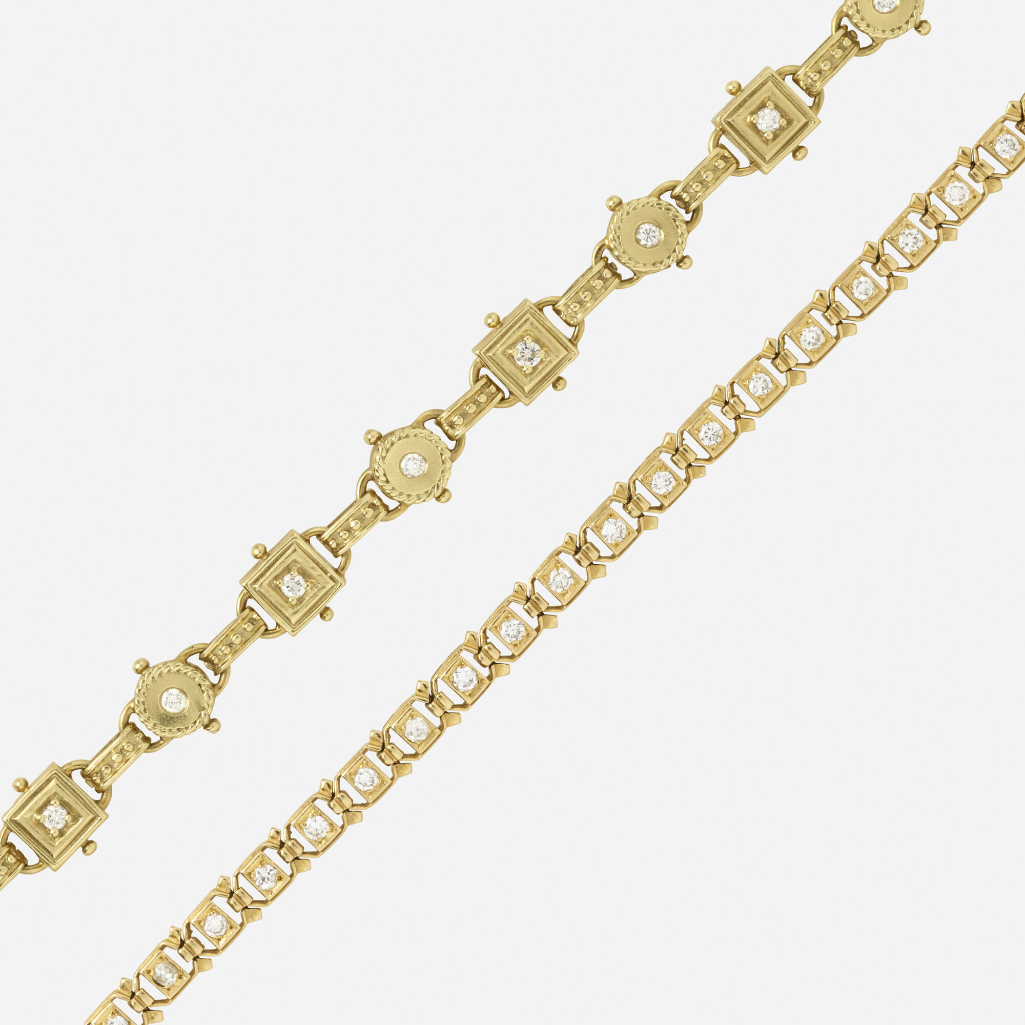 202 1 Jewelry Unlimited January 2024 Two Diamond And Gold Bracelets  Rago Auction ?t=1702908681