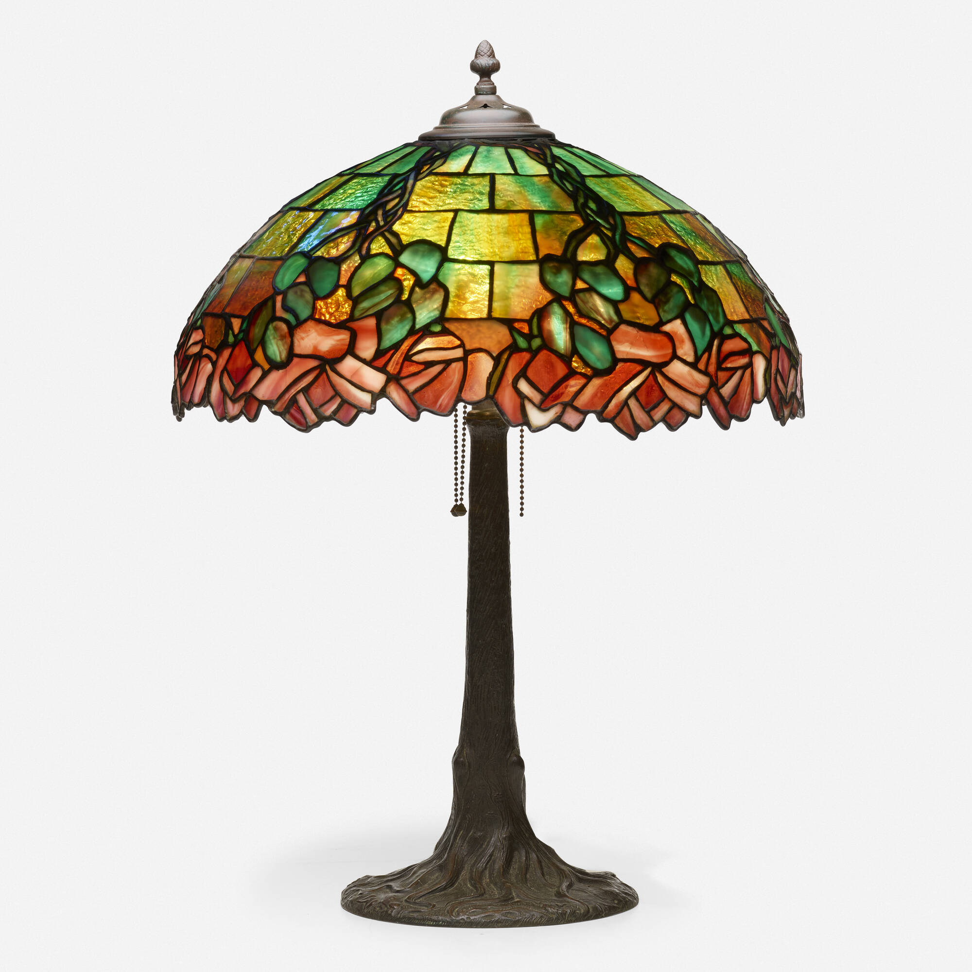 Early 20th Century Design   291 1 Early 20th Century Design January 2022 American Table Lamp With Roses  Rago Auction 