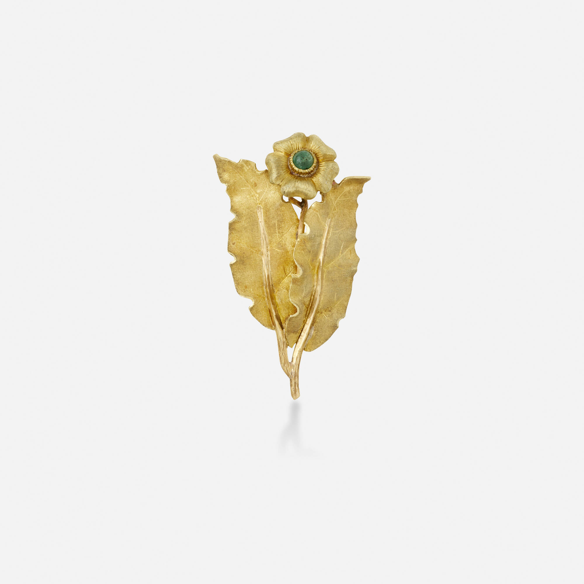 368: MARIO BUCCELLATI, Gold and emerald flower brooch < Summer 
