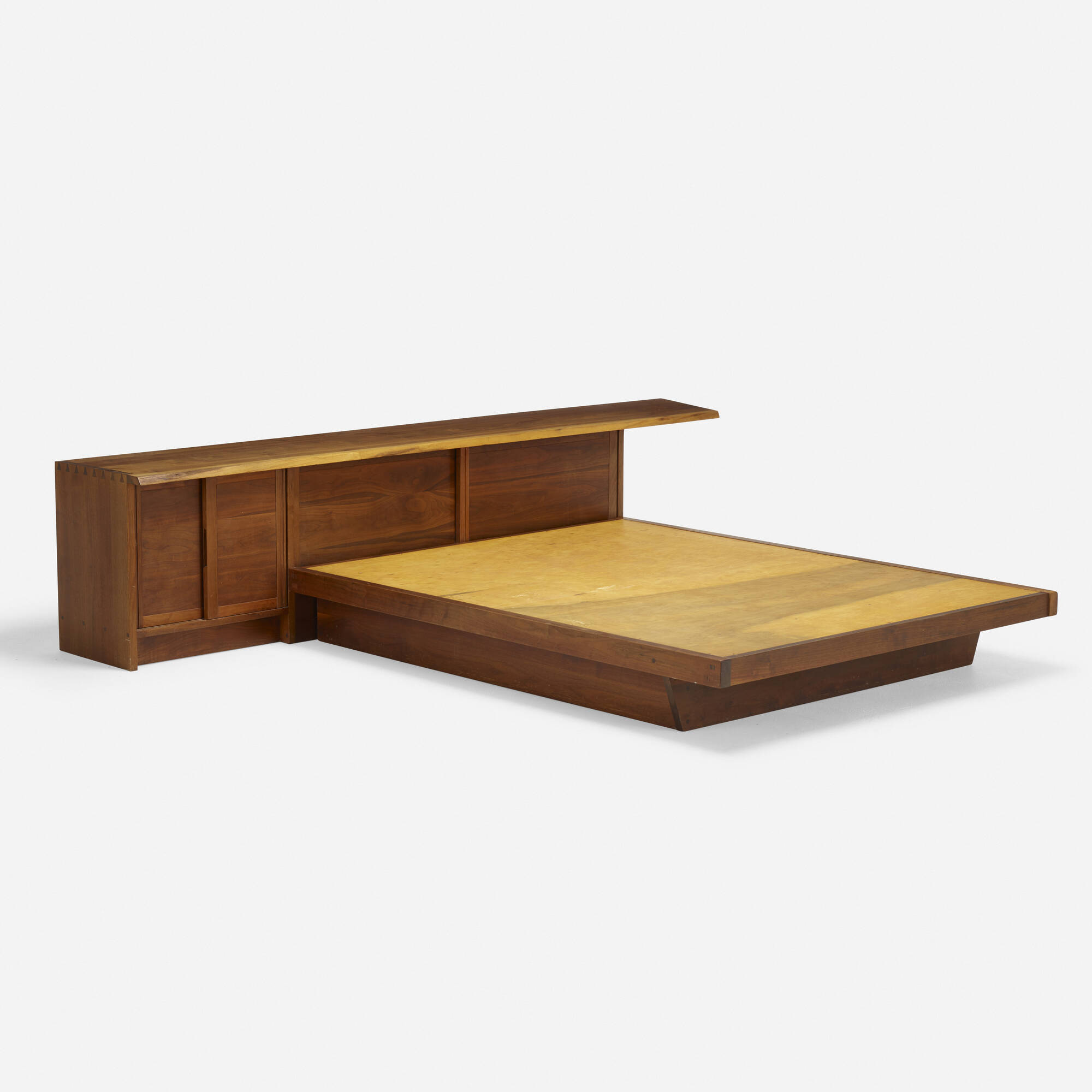 537: GEORGE NAKASHIMA, Conoid headboard and Conoid platform bed 